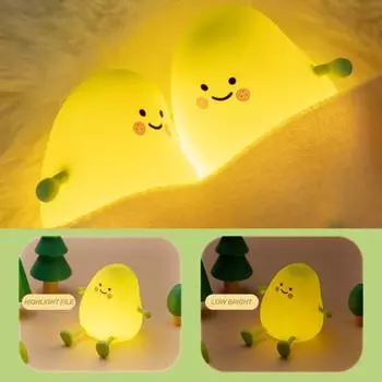 Светодиодный ночник, держатель для телефона, высокая яркость, без мерцания, перезаряжаемый, креативный прикроватный светильник в форме фруктов, украшение стола циан