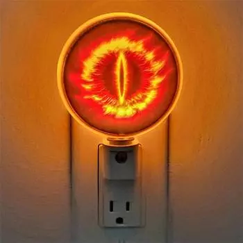 Светодиодный ночник Eye Of Saurn Lithophane с встраиваемым модулем - Автоматический переход на режим сумерек по датчику - Домашний декор One Size