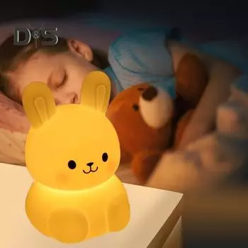 Светодиодный ночник кролик милый светильник с регулируемой яркостью мягкое свечение без мерцания защита глаз перезаряжаемый детский ночник украшение стола Warm light