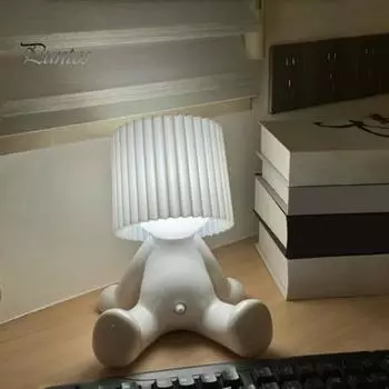 Светодиодный ночник, мягкое свечение, креативная форма, широкое применение, забавная вставная настольная лампа, украшение в форме мальчика, прикроватный светильник 3W чёрный