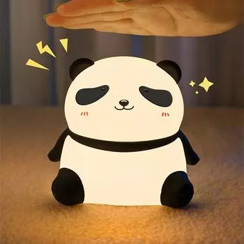 Светодиодный ночник Панда прикроватные ночные светильники USB зарядка силиконовый детский подарочный светильник для защиты глаз освещение