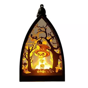 Светодиодный ночник, прикроватный светильник, электронная свеча на батарейках, украшение для Хэллоуина, реквизит для фотосъемки C