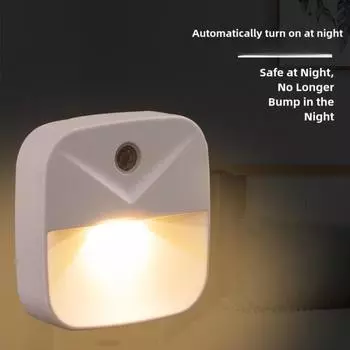 Светодиодный ночник с датчиком движения, лампа с европейской вилкой, детские ночники, беспроводной настенный ночник для спальни EU Plug