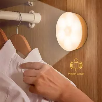 Светодиодный ночник с датчиком движения USB зарядка ночные светильники настенные светильники для шкафа гардероба лестницы защита глаз освещение
