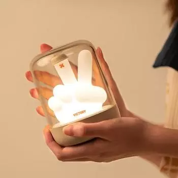 Светодиодный ночник с интеллектуальным управлением временем, USB-зарядка, регулируемая яркость, мягкое свечение, без мерцания, прикроватный розовый