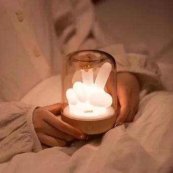 Светодиодный ночник с интеллектуальным управлением временем, перезаряжаемый через USB, регулируемая яркость, мягкий свет, немерцающий, декоративный прикроватный светильник белый