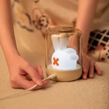 Светодиодный ночник с интеллектуальным управлением временем, перезаряжаемый через USB, с регулировкой яркости, мягкое свечение белый