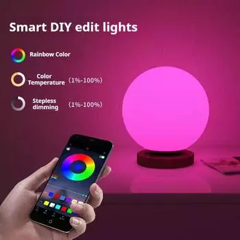 Светодиодный ночник с изменением цвета RGB, перезаряжаемый через USB, светодиодный настольный светильник, ночник для домашнего офиса, спальни, гостиной