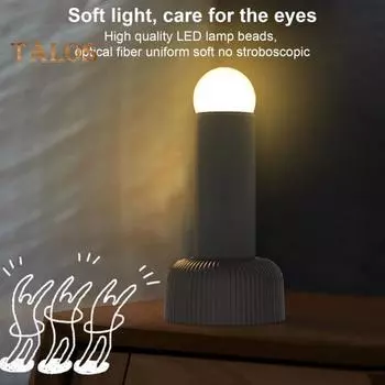 Светодиодный ночник с мягким свечением, без мерцания, защита глаз, перезаряжаемый, декоративное освещение комнаты, прикроватная лампа розовый