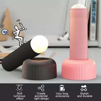 Светодиодный ночник с мягким свечением, без мерцания, защита глаз, перезаряжаемый, декоративный для комнаты розовый