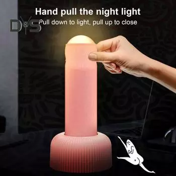 Светодиодный ночник с мягким свечением, без мерцания, защита глаз, перезаряжаемый, декоративное освещение комнаты, прикроватная лампа розовый