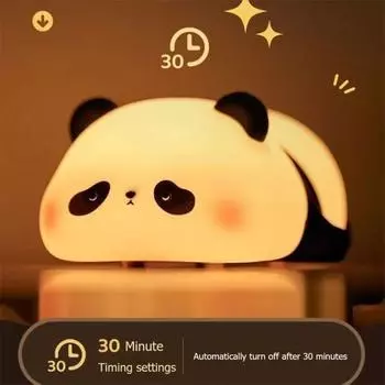 Светодиодный ночник с пандой, каваи, мультяшный ночник с животными для детей, прикроватная тумбочка, спальня, гостиная, декоративные рождественские игрушки, подарок