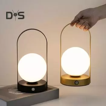 Светодиодный ночник с переносной ручкой, мягкое свечение, регулируемая яркость, перезаряжаемый, диммируемый ночник вино красного