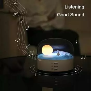 Светодиодный ночник с сенсорным прикроватным светильником и Bluetooth-динамиком 1200 мАч USB-димминг прикроватная декоративная светодиодная настольная лампа 3 light color белый