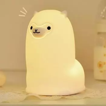 Светодиодный ночник с сенсорным управлением, RGB светодиодный ночник в виде альпаки, USB перезаряжаемая силиконовая лампа для детей, детская игрушка, праздничный подарок