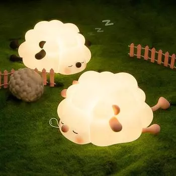 Светодиодный ночник с таймером и регулируемой яркостью, декоративная лампа в мультяшной форме, светодиодный прикроватный светильник для грудного вскармливания розовый