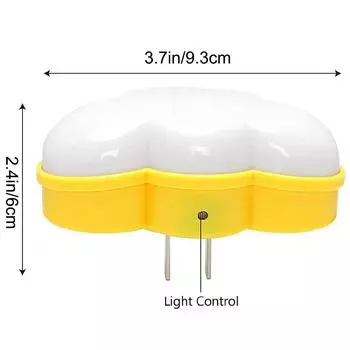 Светодиодный ночник с вилкой США и ЕС, умный датчик движения, автоматическое включение/выключение, настенный светильник Cloud для спальни, лестницы, коридора, кухни, ночник EU теплый белый