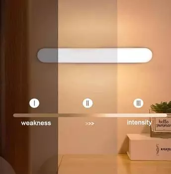 Светодиодный ночник с вращением на 360°, зеркало, заполняющее освещение, сенсорный выключатель, перезаряжаемый магнитный настенный светильник для спальни, прикроватные лампы