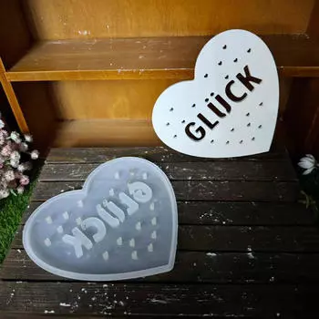 Светодиодный ночник силиконовая модель литьевой инструмент, в форме сердца, гипс портативный легко извлекается из формы GLU