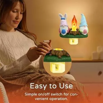 Светодиодный ночник со статуей кролика, мягкий свет, не мерцающий, очаровательный кролик B