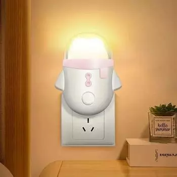 Светодиодный ночник Spaceman Ночник с затемнением US Plug Внутреннее освещение для детской комнаты Спальня Прикроватные украшения Ночники розовый