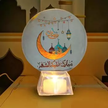 Светодиодный ночник-свеча Yousheng, украшение для стола в виде мультфильма, светильник для создания атмосферы, праздничные принадлежности для украшения каминной полки в Рамадан F