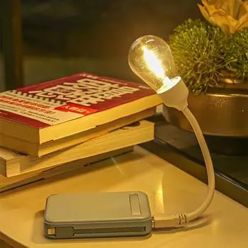 Светодиодный ночник USB энергосберегающий вольфрамовый нитевидный энергосберегающий светильник для ноутбука прикроватный умный портативный ночник