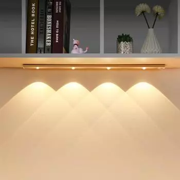 Светодиодный ночник USB датчик движения беспроводной ультратонкий светодиодный охладитель вина светильник для кухонного шкафа спальни гардероба внутреннее освещение 3 colors in one Lamp