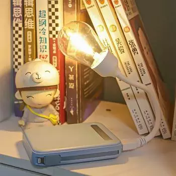 Светодиодный ночник USB вольфрамовая нить энергосберегающий светильник для ноутбука прикроватный светильник для комнаты в общежитии энергосберегающий портативный ночник