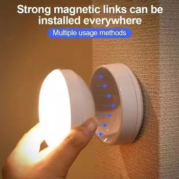 Светодиодный ночник USB зарядка интеллектуальная человеческая индукция для прикроватного шкафа домашний гардероб освещение датчик движения светодиодная лампа WHITE теплый белый