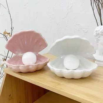 Светодиодный ночник в форме ракушки, декоративный ночник для дома, детская настольная лампа в форме ракушки, светильник для сна в гостиной