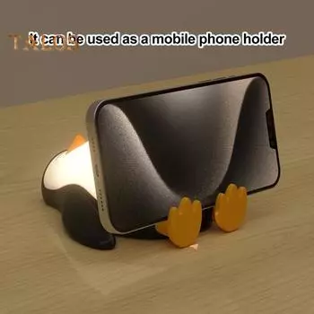 Светодиодный ночник в виде пингвина с регулируемой яркостью, мягкий, без мерцания, перезаряжаемый, милый, силиконовый, мягкий, с подсветкой, в виде пингвина Penguin