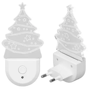 Светодиодный ночник Xmas Tree с датчиком «От заката до рассвета» Plug and Play, энергосберегающий RGB-ночник