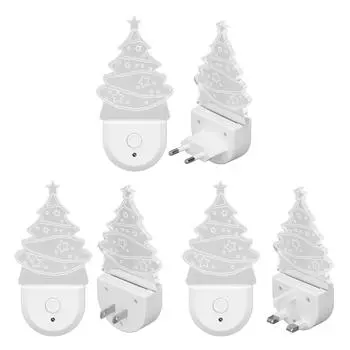 Светодиодный ночник Xmas Tree с датчиком «От заката до рассвета» Plug and Play, энергосберегающий RGB-ночник US Plug 110V