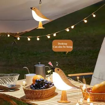 Светодиодный ночник Yousheng Bird, настольная лампа, 3 режима освещения, регулировка яркости, без мерцания, перезаряжаемый светодиодный прикроватный светильник, настольный декор A