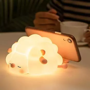 Светодиодный ночник Yousheng с таймером, регулировкой яркости, без мерцания, декоративная лампа в форме мультфильма, светодиодный прикроватный светильник для кормления грудью розовый