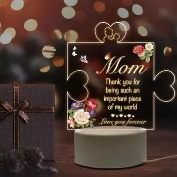 Светодиодный ночник Yousheng с устойчивым основанием, мягкий свет, отсутствие мерцания, безопасный для глаз, работающий от USB, светодиодный ночник, настольный декор C