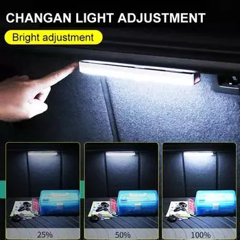 Светодиодный ночной светильник для крыши автомобиля, потолочный светильник, беспроводная зарядка через USB, индукционное освещение багажника, лампы для чтения в салоне автомобиля