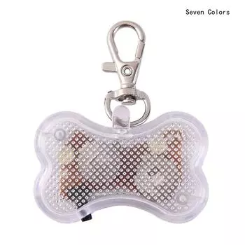 Светодиодный ошейник для питомца с подвеской в виде косточки, ошейник для собаки/кошки, поводки для питомца, светящиеся аксессуары, свет для украшения и безопасности в ночное время на улице, товары для питомцев