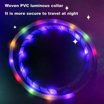 Светодиодный ошейник для собак, перезаряжаемый через USB, водонепроницаемый ошейник для домашних животных с подсветкой для безопасности ночных прогулок синий
