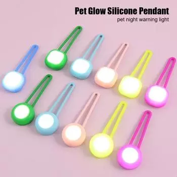 Светодиодный ошейник для собак, светящийся кулон, ночная безопасность, анти-потерянный поводок для домашних животных, ожерелье, светящийся яркий декор, ошейники для собак, ночник Round розы красного