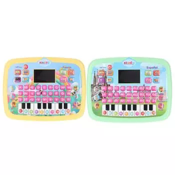 Светодиодный планшет для изучения испанского языка для малышей Раннее образование Алфавит Слова Цифры Обучение математике Электроника Yellow