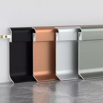 Светодиодный плинтус H80 мм, монтируемый на поверхность, алюминиевый профиль, настенная отделка, молдинг, подсветка, канал, лестница, угловая полоса света 1pcs