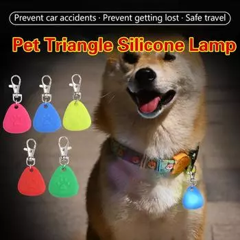 Светодиодный подвесной ошейник для домашних животных, водонепроницаемый ошейник для собак, светящийся для прогулок на открытом воздухе, силиконовый светодиодный ошейник для собак, бирка для собак, батарея в комплекте 3cm синий