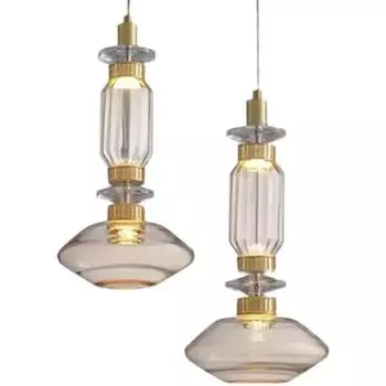 Светодиодный подвесной светильник из скандинавского стекла, подвесной светильник в американском стиле, для спальни в отеле, ресторана, бара, креативный декор, прикроватный подвесной светильник Warm White