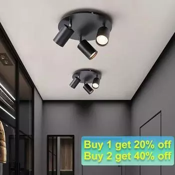 Светодиодный подвесной светильник, люстра, светодиодный трековый точечный светильник для спальни, коридора, кухни, светодиодный потолочный светильник GU10, замена лампы Bulb not included