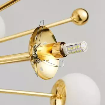 Светодиодный подвесной светильник в скандинавском стиле с минималистским дизайном, стеклянный шар, одуванчик, подвесной светильник для столовой, спальни, кухни, современное внутреннее освещение Cold White