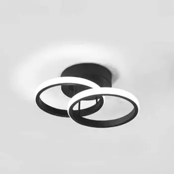 Светодиодный потолочный светильник 22 Вт Современный светодиодный потолочный светильник Акриловый металлический потолочный светильник 1760 лм для гостиной, спальни, кабинета 6000K (Холодный белый)