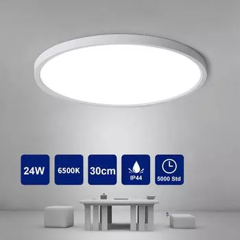Светодиодный потолочный светильник?30см 24Вт 2160LM Потолочный светильник IP44 Светодиодный потолочный светильник для ванной комнаты 6500K Холодный белый свет
