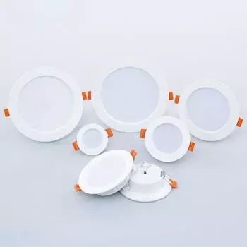 Светодиодный потолочный светильник 3 Вт, 5 Вт, 7 Вт, 9 Вт, 12 Вт, 15 Вт, 18 Вт, круглый встраиваемый потолочный светильник AC220V, 3-7 дюймов, алюминиевое освещение, теплый холодный белый 18 W&Cold White